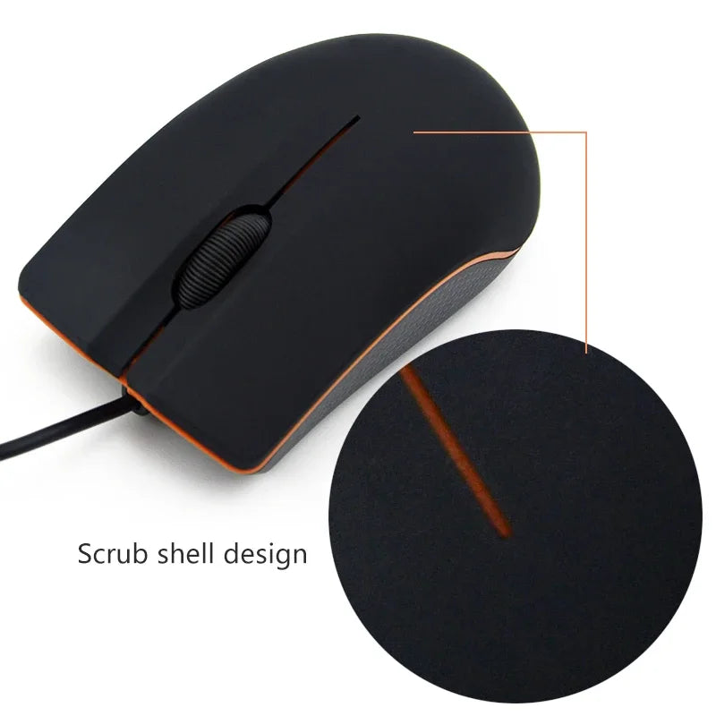 Ultra-Thin Mini USB 3D Optical Gaming Mouse – 1200 DPI Wired Mouse for Laptop, Notebook, PC, and MacBook