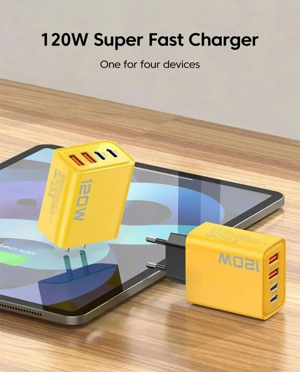 Phone Charger 120W Charging Quick USB Type C For iPhone 16 15 Xiaomi 14 Huawei Redmi Oneplus