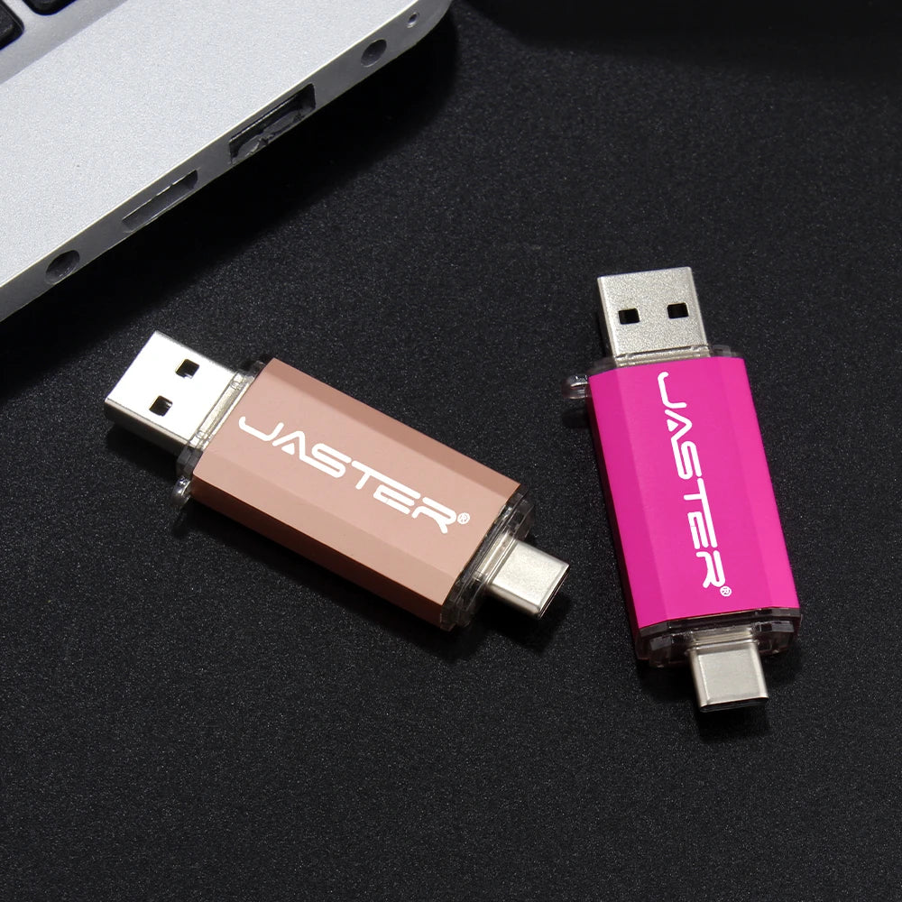 JASTER USB Type-C OTG Flash Drive 4GB-128GB High Speed