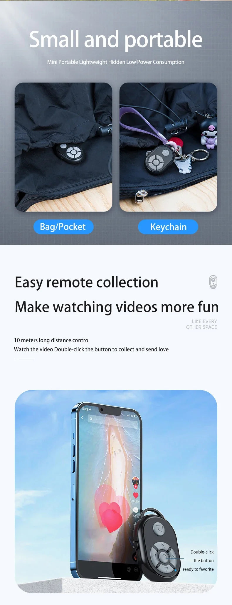 Bluetooth Remote Shutter – Universal Selfie & Camera Controller