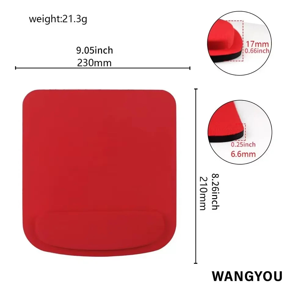 EVA Foam Wrist Mouse Pad Simple Solid Color Comfortable Thick Sponge Mouse Gaming Pc Keyboard Desk Mat 210X230MM