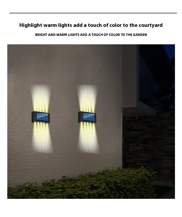 Solar LED Wall Light – Waterproof Outdoor Garden Lamp