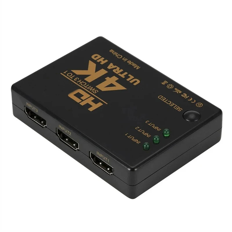 Adapter Converter For TV Box HDTV PC HDMI-compatible Switch 4K Switcher 3 In 1 Out Full HD 1080P Video Cable Splitter 1x3 Hub