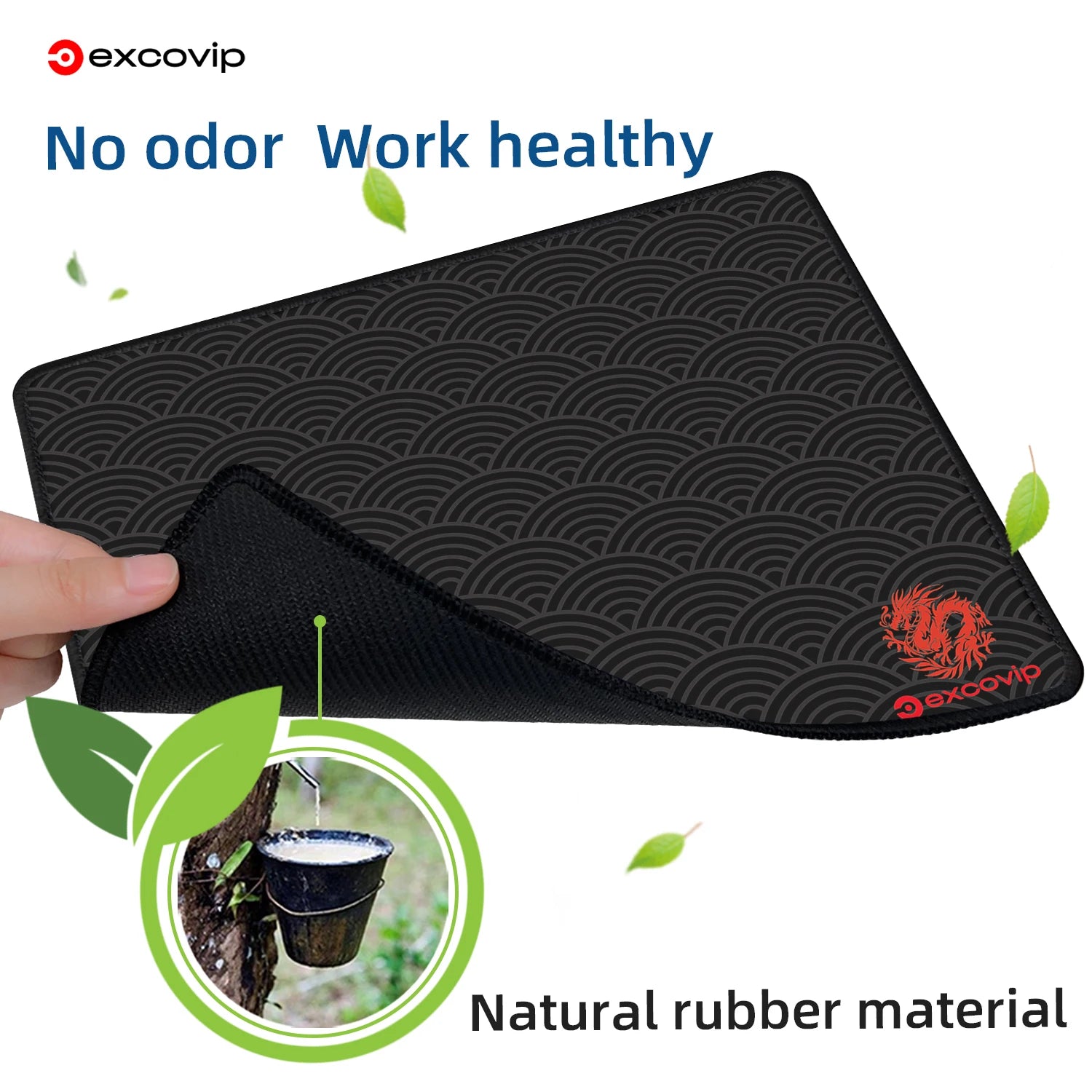 EXCO Gaming Mouse Pad with Stitched Edge Small Office Mousepad Smooth Non-Slip Rubber Base for Laptop Computer Portable Washable
