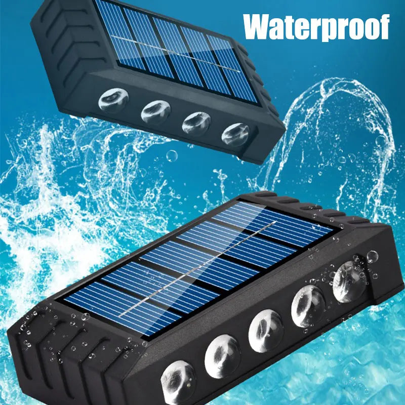 Outdoor Solar Wall Lamp Waterproof Up & Down LED Garden Light
