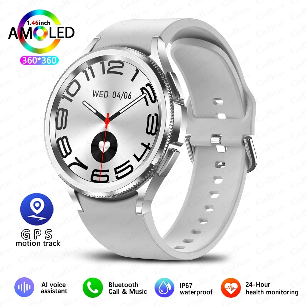 Watch 6 Classic Smartwatch Men GPS Outdoor Sports Health Heart Rate Monitor Waterproof Bluetooth Call Smart Watch 2025 New