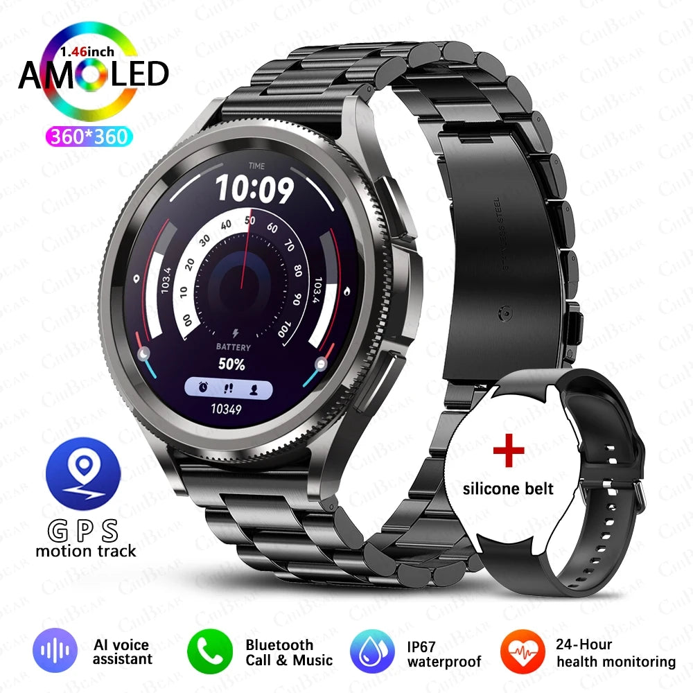 Watch 6 Classic Smartwatch Men GPS Outdoor Sports Health Heart Rate Monitor Waterproof Bluetooth Call Smart Watch 2025 New