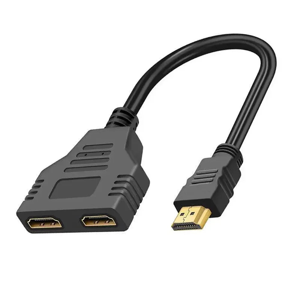 HD 1080P HDMI Splitter 1-in-2 Out Adapter for TV & PC