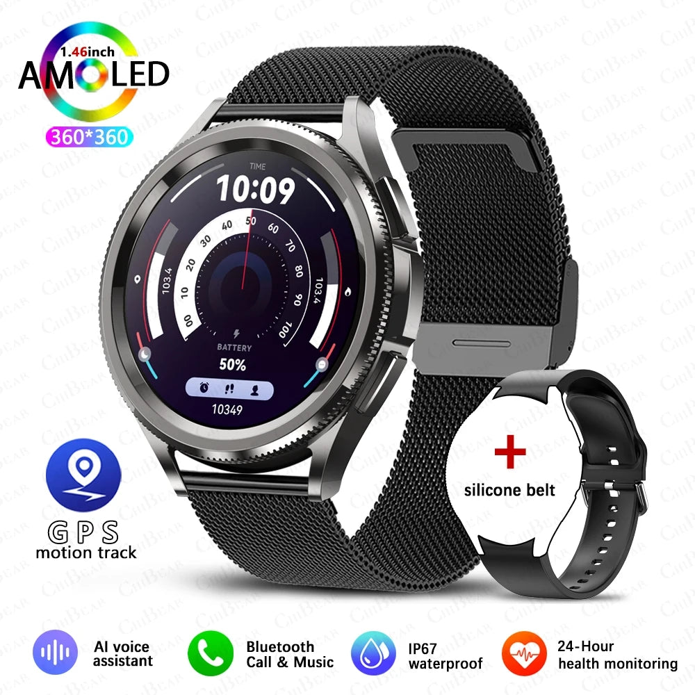 Watch 6 Classic Smartwatch Men GPS Outdoor Sports Health Heart Rate Monitor Waterproof Bluetooth Call Smart Watch 2025 New