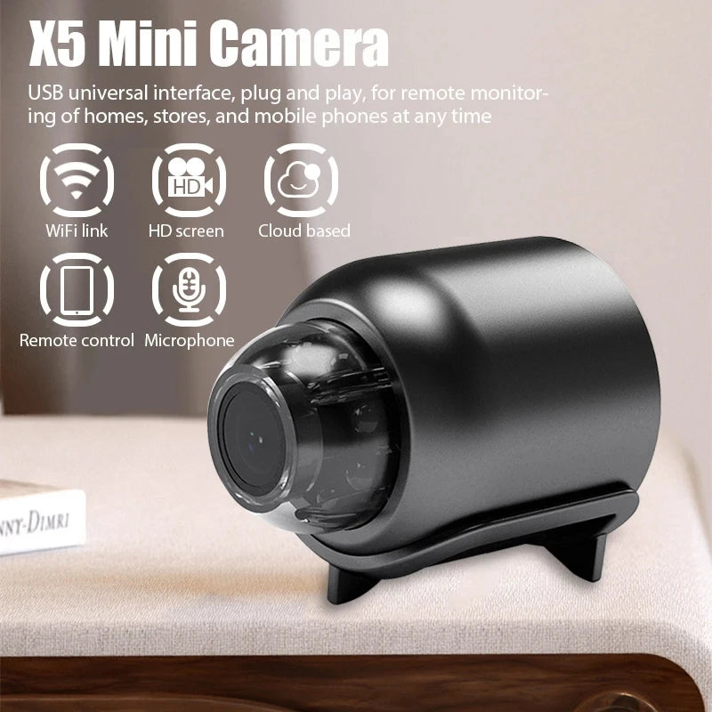 Mini Camera 1080P WiFi – Wireless HD Night Vision Home Security Cam