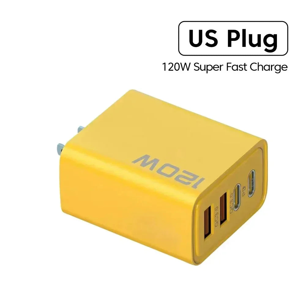 Phone Charger 120W Charging Quick USB Type C For iPhone 16 15 Xiaomi 14 Huawei Redmi Oneplus