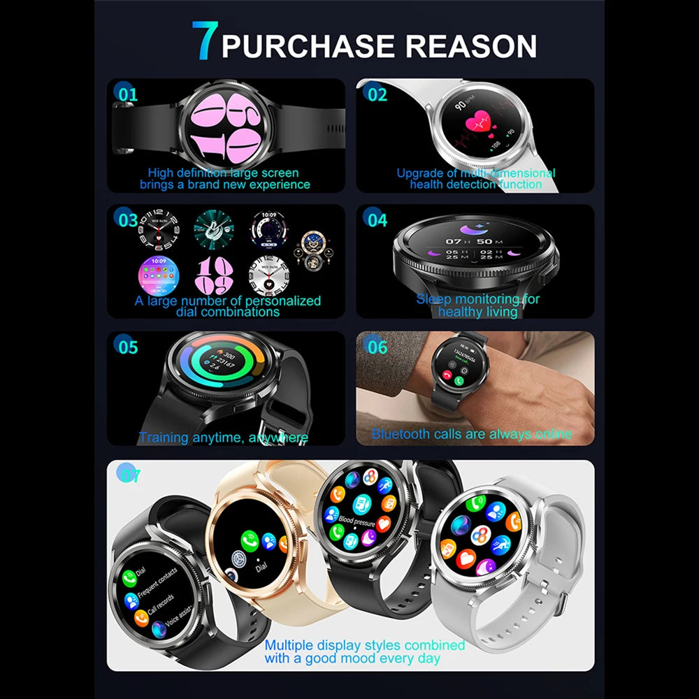 Watch 6 Classic Smartwatch Men GPS Outdoor Sports Health Heart Rate Monitor Waterproof Bluetooth Call Smart Watch 2025 New