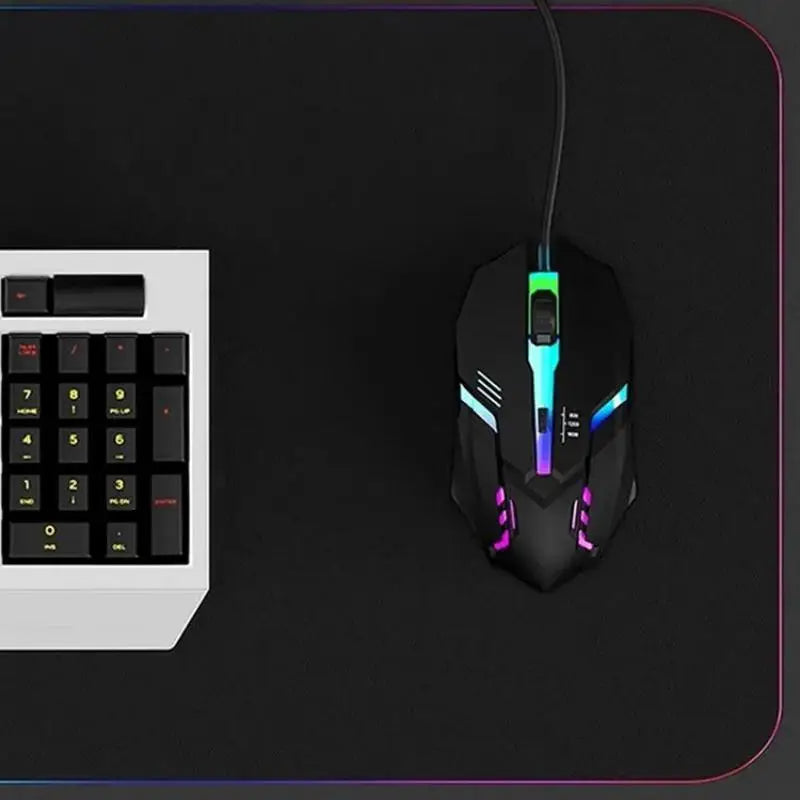 Gaming Mouse Ergonomic 2025 – 4-Button USB RGB for PC & Laptop