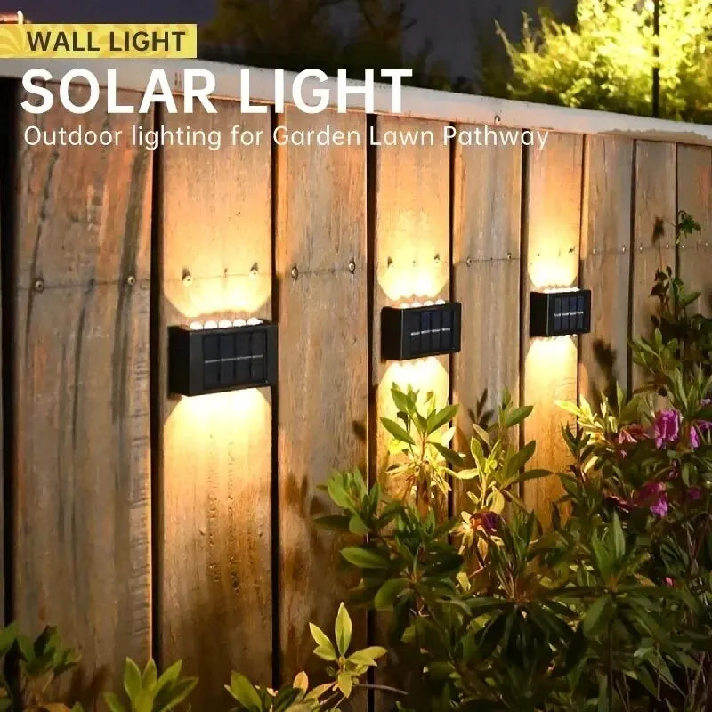 Solar LED Wall Light – Waterproof Outdoor Garden Lamp