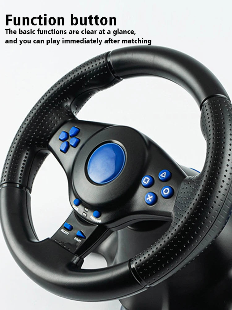 Racing Steering Wheel Vibration Controller 7 in 1 Game Simulation Racing Pedals for switch/xbox 360/xbox one/pc/ps4/3/Android