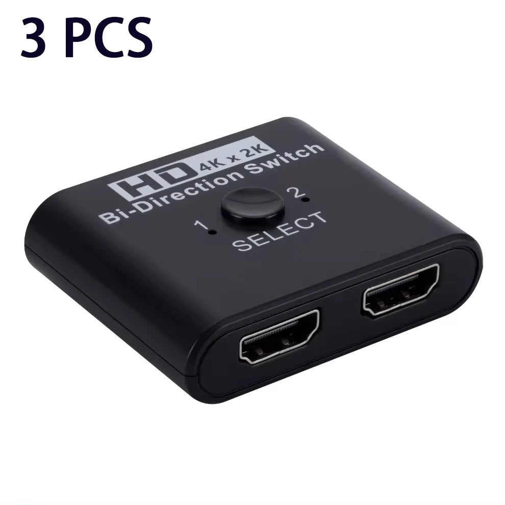 Switch Bi-Direction X 2K HDTV  2 Ports HDTV Splitter Switch For Laptop PC PS3/4 TV Box To Monitor TV Projector Adapter