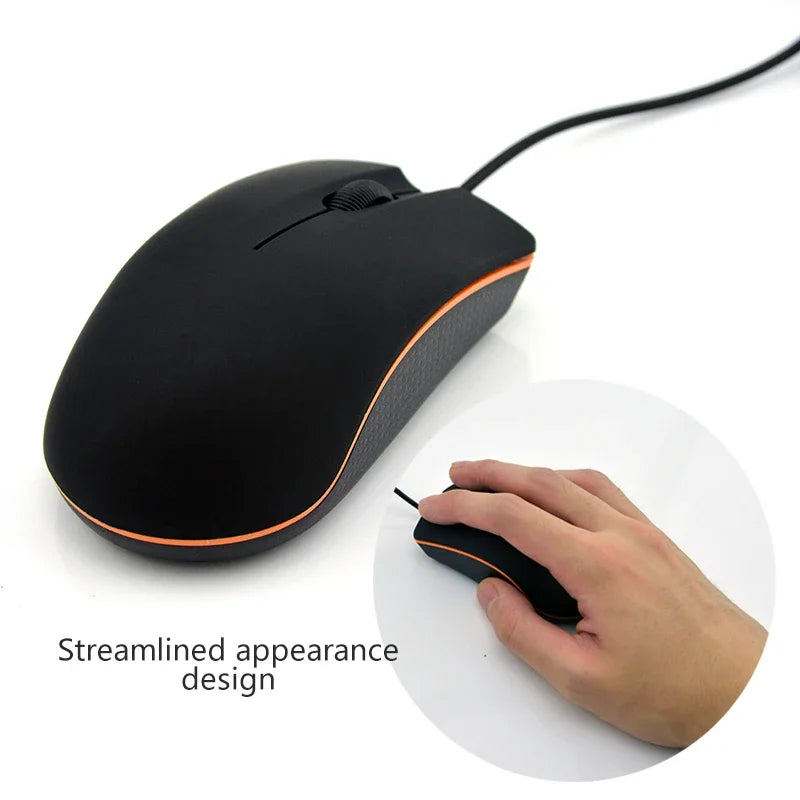 Ultra-Thin Mini USB 3D Optical Gaming Mouse – 1200 DPI Wired Mouse for Laptop, Notebook, PC, and MacBook