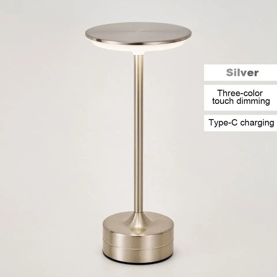 Wireless LED Table Lamp Touch Sensor Desktop Night Light USB Rechargeabl Portable Bedroom Night Light Reading Lamps Decor Light