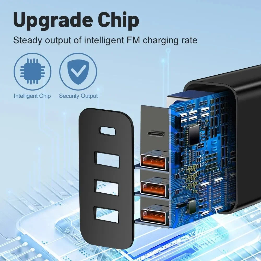 Total 48W Multi-Port USB PD Wall Charger for Smartphones