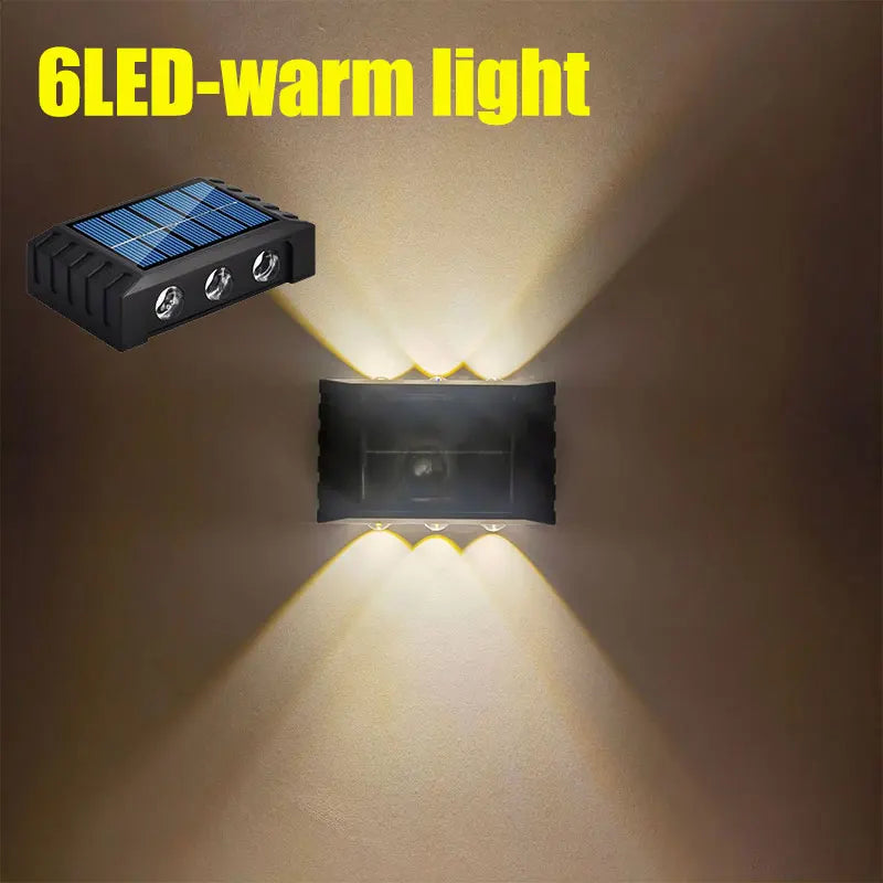 Solar LED Wall Light – Waterproof Outdoor Garden Lamp