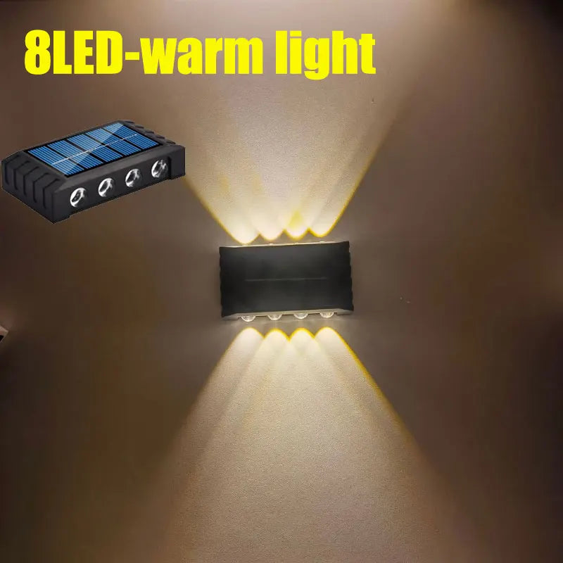 Solar LED Wall Light – Waterproof Outdoor Garden Lamp