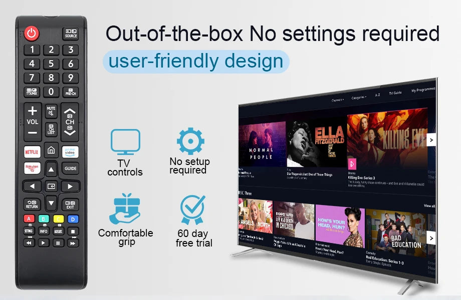 Universal Remote for All Samsung TV Remote BN59-01315J Replacement for All Samsung LCD LED HDTV 3D Smart TVs with Hulu Netflix P