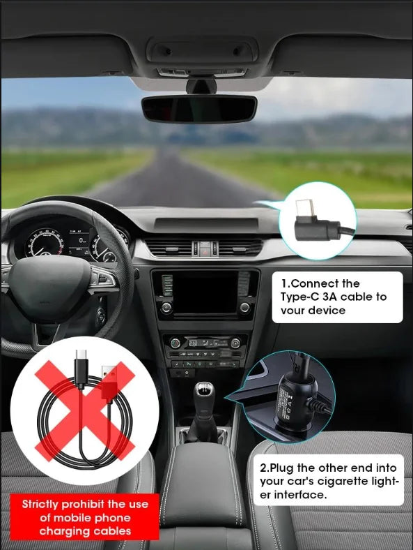 4K UHD Car Camera, DVR Recorder with Night Vision, Built-In Wi-Fi, GPS Support, 24H Parking