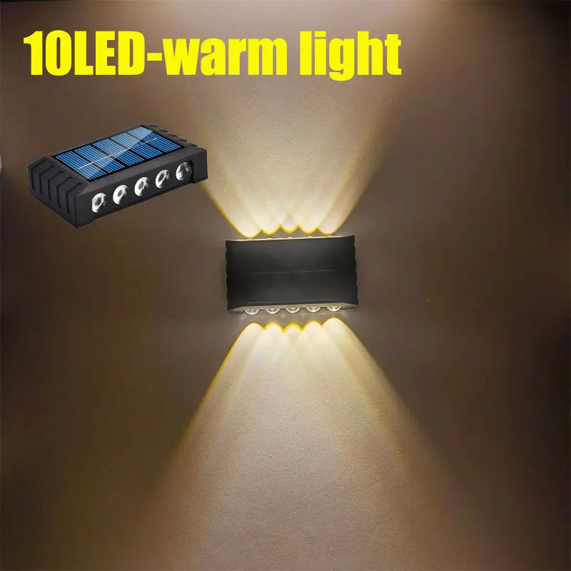 Solar LED Wall Light – Waterproof Outdoor Garden Lamp
