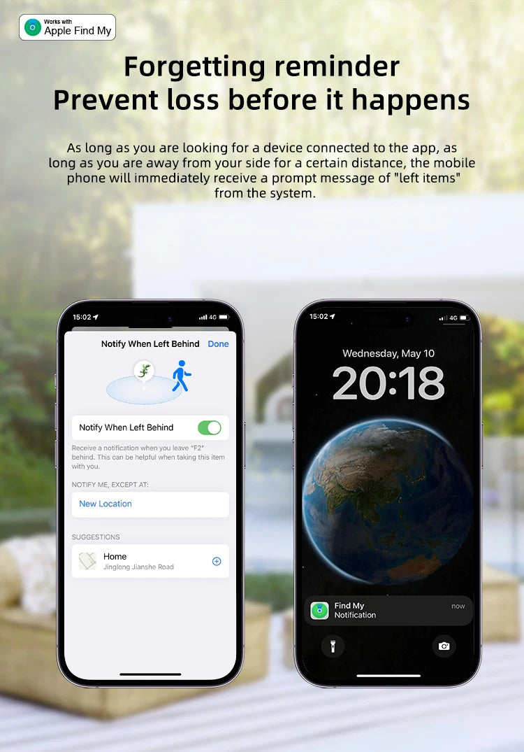 GPS Tracker Compatible with Apple Find My App, Bluetooth