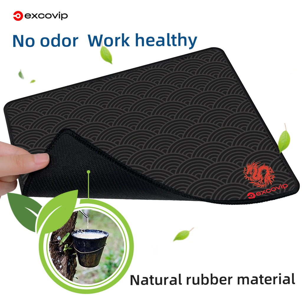 EXCO Gaming Mouse Pad with Stitched Edge Small Office Mousepad Smooth Non-Slip Rubber Base for Laptop Computer Portable Washable