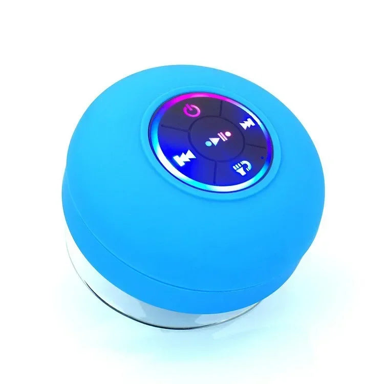 New bathroom waterproof wireless LED suction Cup Mini Bluetooth speaker Portable outdoor sports stereo speakers
