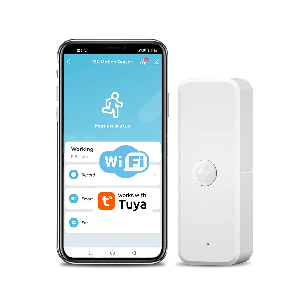 Smart WiFi Infrared Motion Sensor for Home, Compatible with Alexa and Google Home