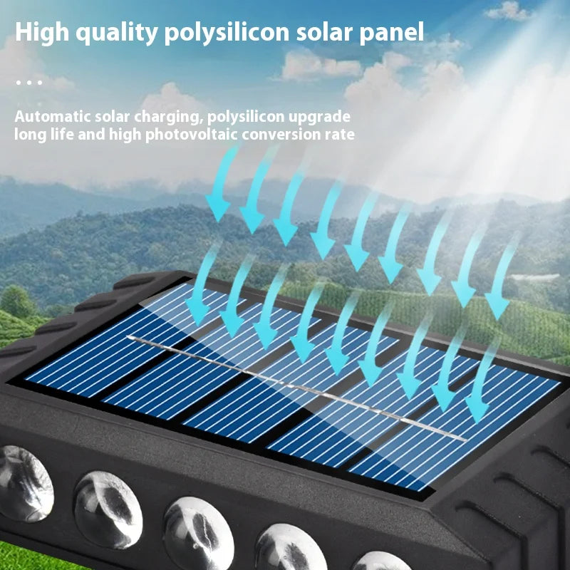 Solar LED Wall Light – Waterproof Outdoor Garden Lamp