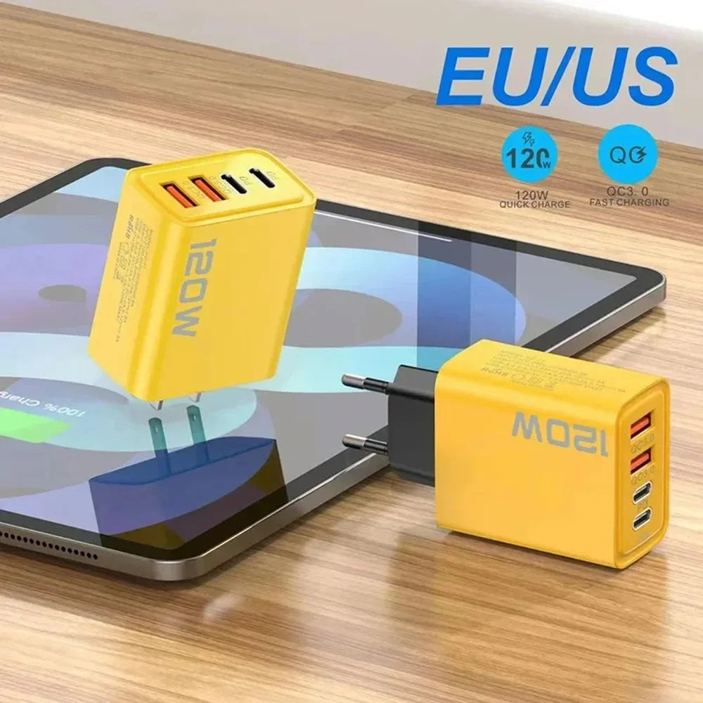 Phone Charger 120W Charging Quick USB Type C For iPhone 16 15 Xiaomi 14 Huawei Redmi Oneplus