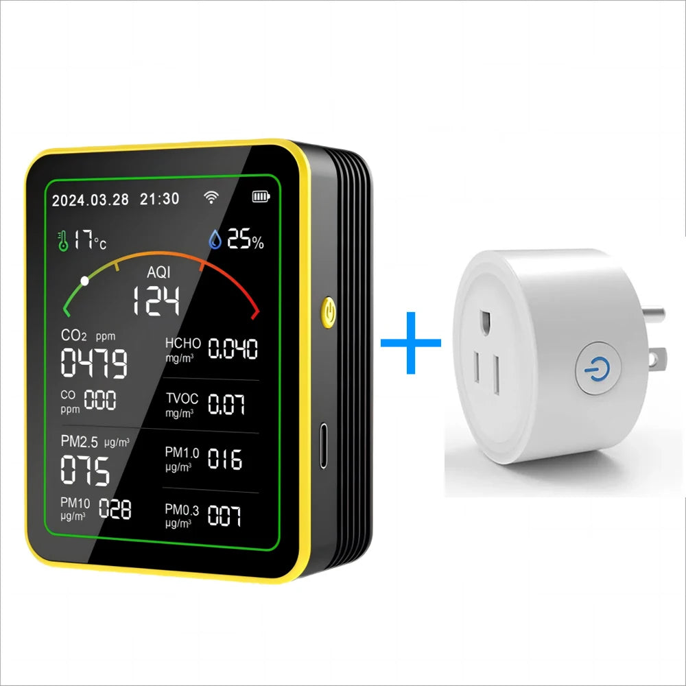 WiFi Air Quality Monitor, Temperature & Humidity for Home and Office