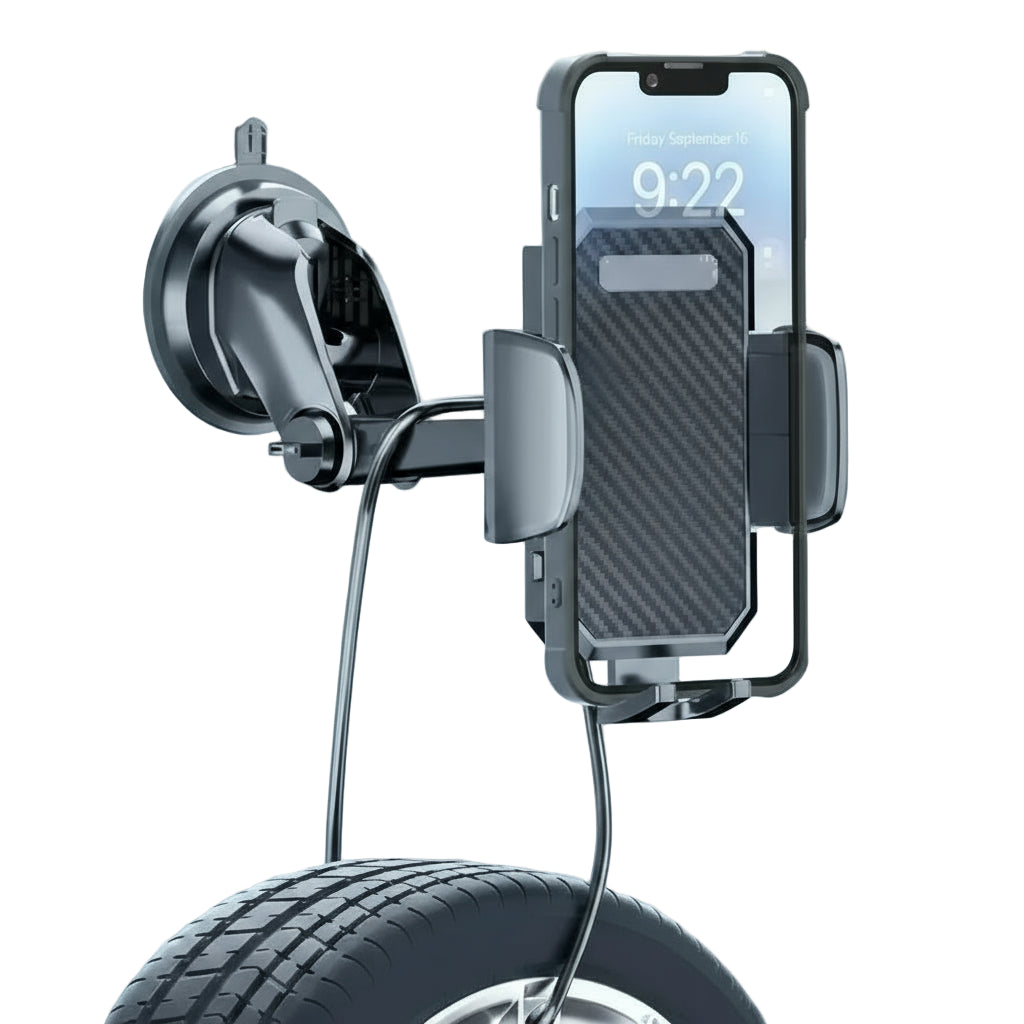 Car Holder with Suction Cup & Air Vent Clip.