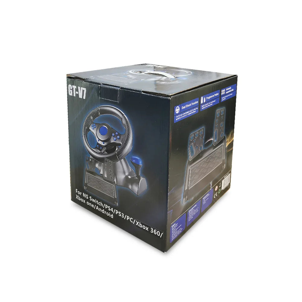 Racing Steering Wheel Vibration Controller 7 in 1 Game Simulation Racing Pedals for switch/xbox 360/xbox one/pc/ps4/3/Android
