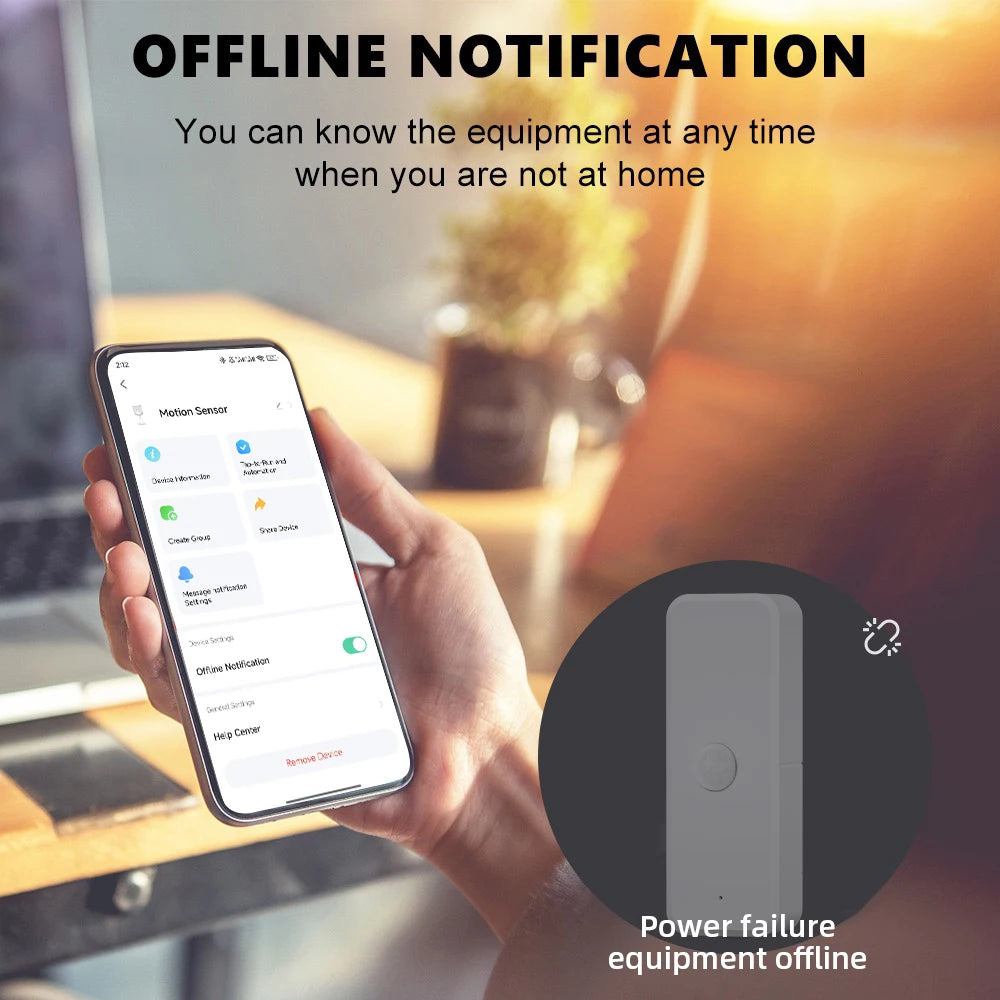 Smart WiFi Infrared Motion Sensor for Home, Compatible with Alexa and Google Home