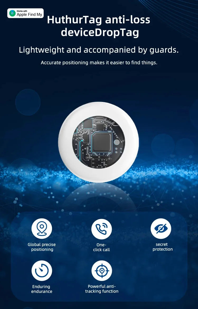 GPS Tracker Compatible with Apple Find My App, Bluetooth