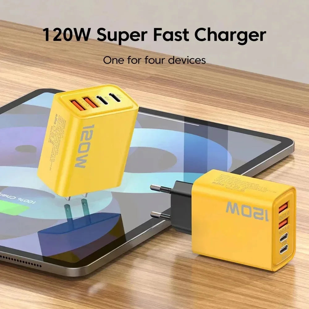 Phone Charger 120W Charging Quick USB Type C For iPhone 16 15 Xiaomi 14 Huawei Redmi Oneplus