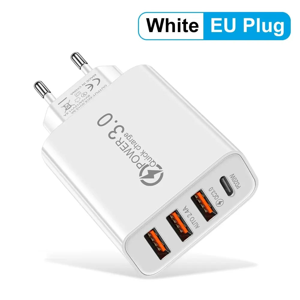 Total 48W Multi-Port USB PD Wall Charger for Smartphones