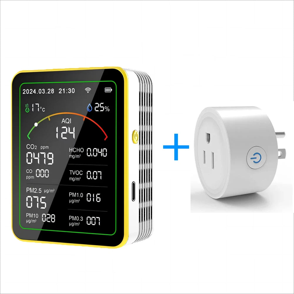 WiFi Air Quality Monitor, Temperature & Humidity for Home and Office