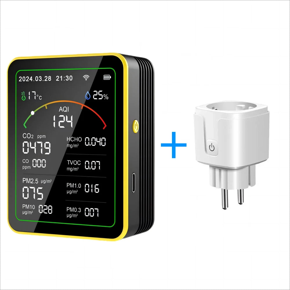 WiFi Air Quality Monitor, Temperature & Humidity for Home and Office