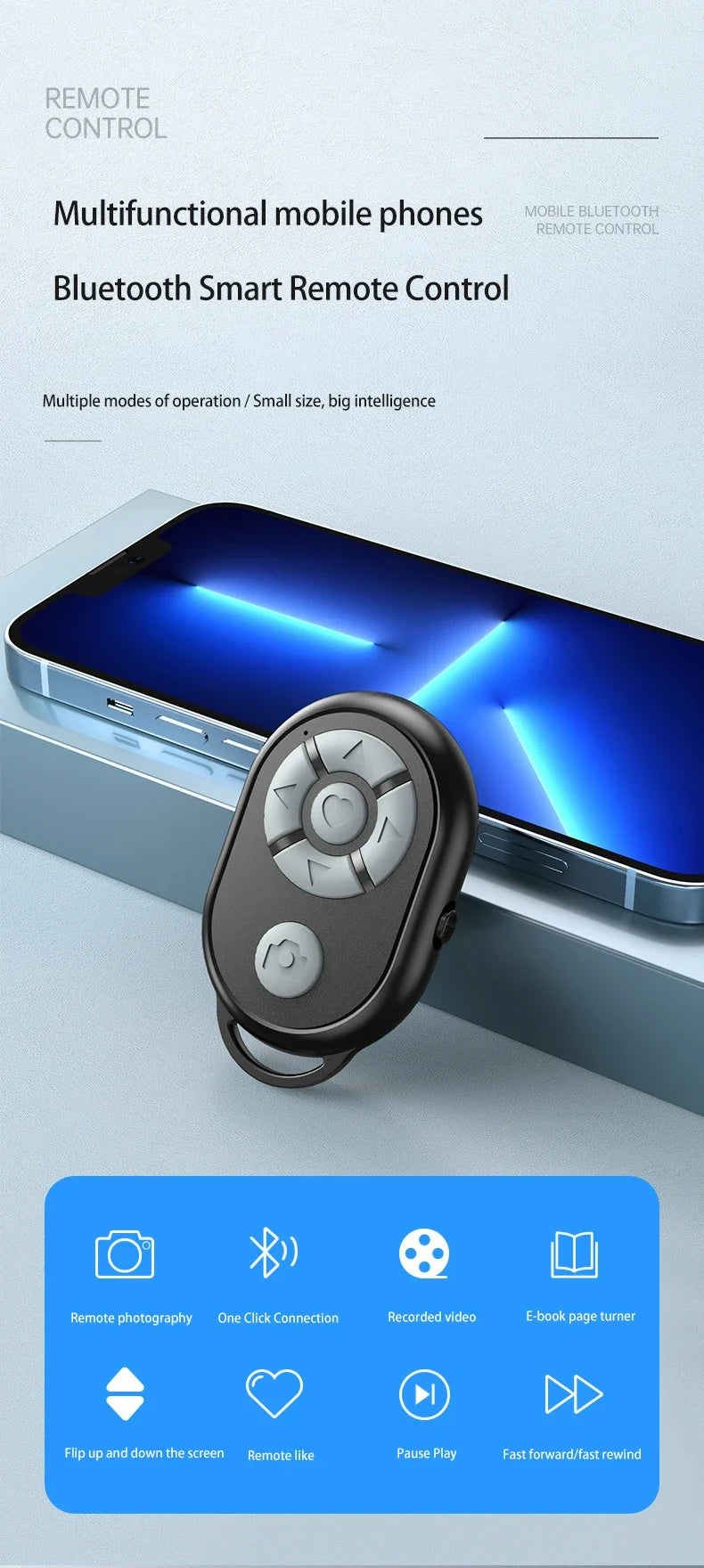 Bluetooth Remote Shutter – Universal Selfie & Camera Controller