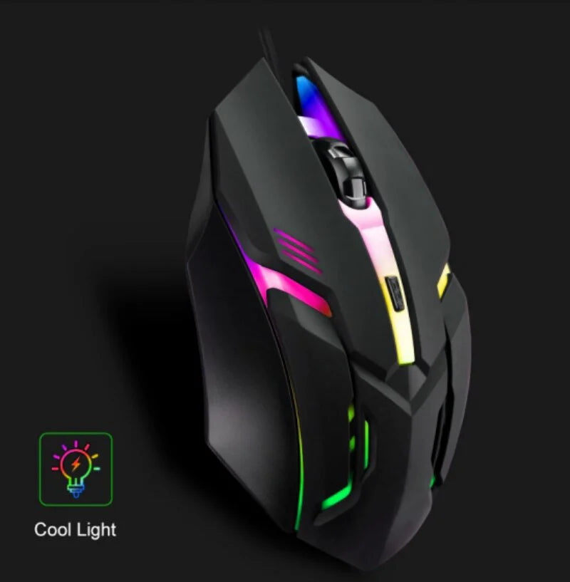 Gaming Mouse Ergonomic 2025 – 4-Button USB RGB for PC & Laptop